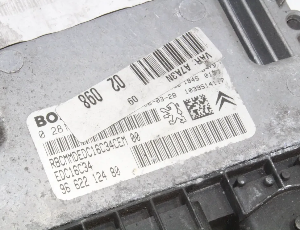 PEUGEOT 207 1 generation (2006-2009) Calculateur d'unité de commande du moteur 0281012467,9662212480 21644338