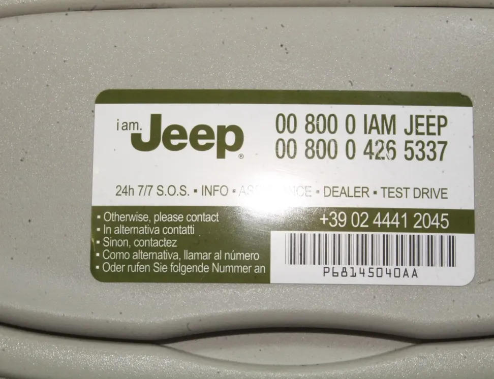 JEEP Cherokee 5 generation (KL) (2013-2024) Pare-soleil côté droit 32868856