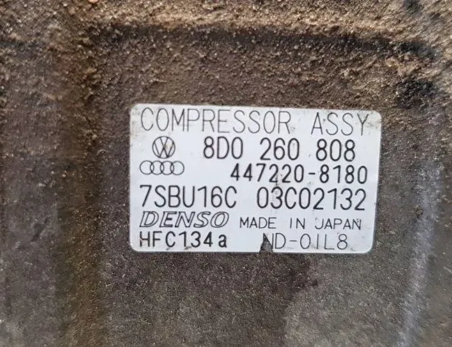 VOLKSWAGEN Passat B5 (1996-2005) Pompe de climatisation 4472208180,7SBU16C,8D0260808,03C02132 32278927