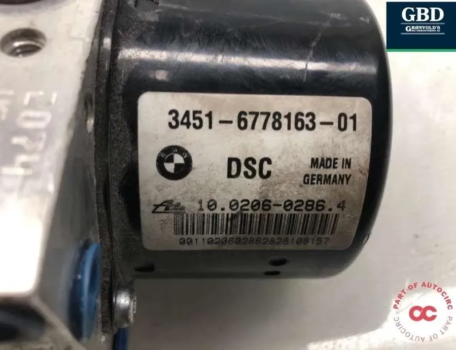 BMW 3 Series E90/E91/E92/E93 (2004-2013) Calculateur ABS 3451-677163-01,34512460470 30890884