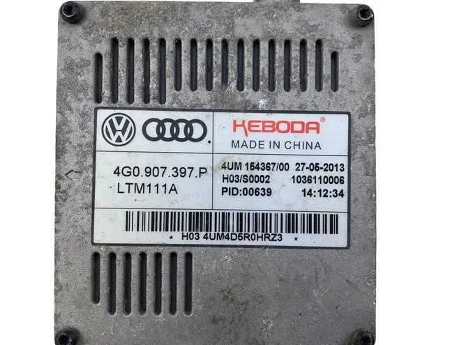 AUDI A3 8V (2012-2020) Unité de commande d'éclairage au xénon 4G0907397P 34256866