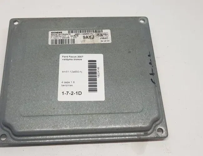FORD Focus 2 generation (2004-2011) Calculateur d'unité de commande du moteur 4M5112A650HJ 35113592