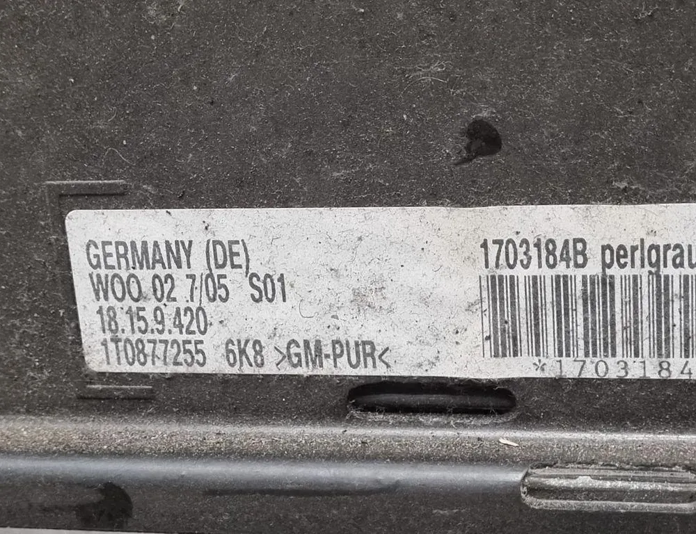 VOLKSWAGEN Touran 1 generation (2003-2015) Toit ouvrant 1T0877255,1T0877041 33904860