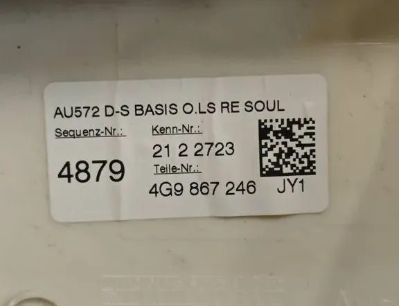 AUDI A6 C6/4F (2004-2011) Ensemble de doublure de toit noire 4G9867506 34045622