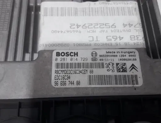 PEUGEOT 5008 1 generation (2009-2016) Calculateur d'unité de commande du moteur 0281014729,9665674480,9663123380,657064,6160C1,6490Y2,1943SS,9664059080 27743676