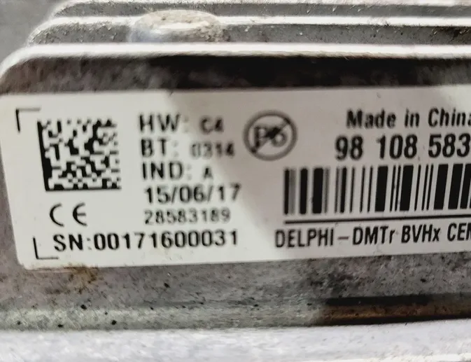 OPEL Grandland X 1 generation (2017-2023) Calculateur d'unité de commande du moteur 9810858380 30231453