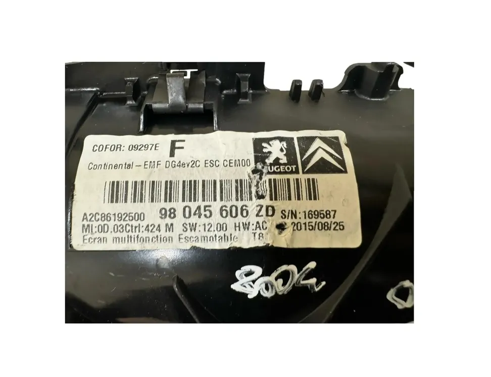 PEUGEOT 2008 2 generation (2019-2023) Affichage de navigation 98045606ZD 29970832