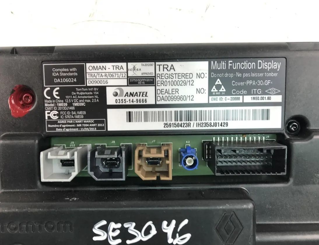 RENAULT Zoe 1 generation (2012-2023) Affichage de navigation 259150423R 23464093