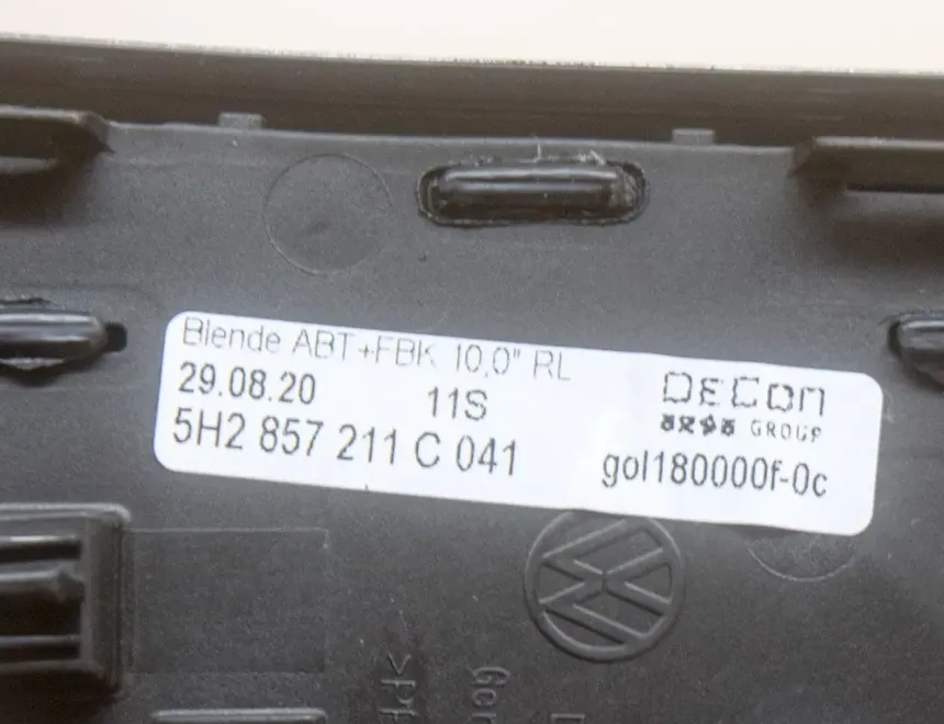 VOLKSWAGEN Golf 8 generation (2019-2023) Revêtement d'habillage de la console centrale 5H2857211C 13522665