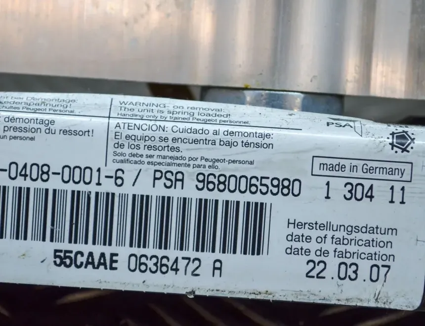 PEUGEOT 207 1 generation (2006-2009) Arceau de sécurité pour toit décapotable 55CAAE,9680065980 14212948