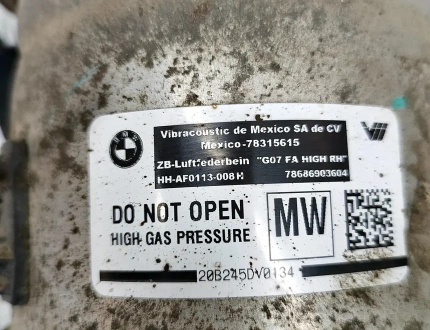 BMW X7 G07 (2018-2024) Amortisseur pneumatique avant droit 78315615 31294502