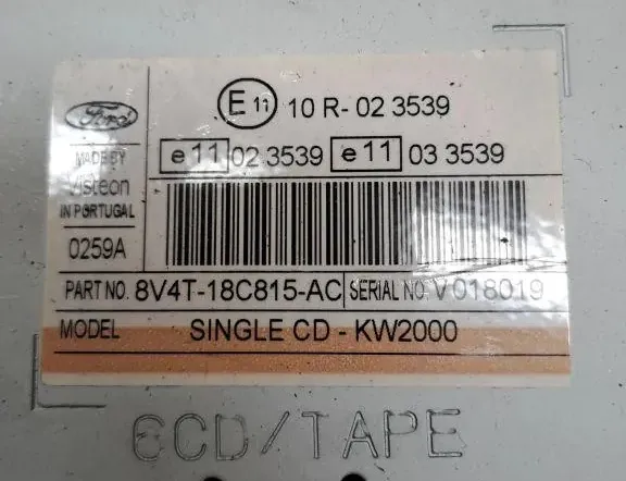 FORD C-Max 2 generation (2010-2019) Lecteur de musique avec GPS 8V4T18C815AC,E11023539,10R023539 34902291
