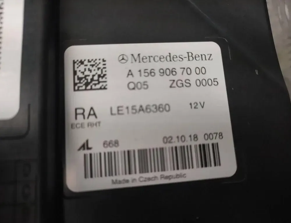 MERCEDES-BENZ GLA-Class X156 (2013-2020) Phare avant droit ZGS0005,A1569067000,LE15A6360 34614966
