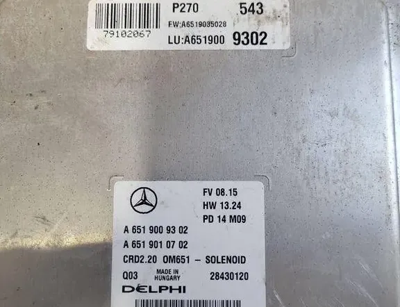 MERCEDES-BENZ Sprinter 2 generation (906) (2006-2018) Calculateur d'injecteurs de carburant A6519009302 33233956