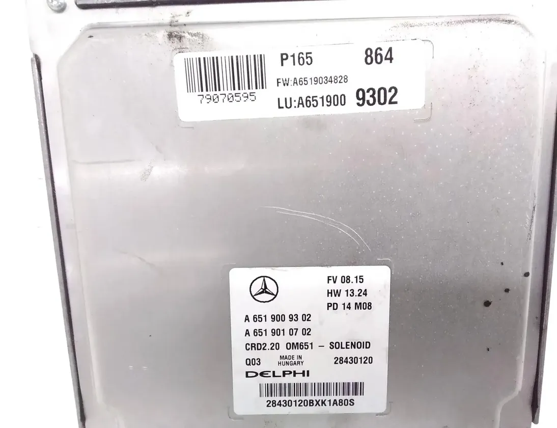 MERCEDES-BENZ Viano W639 (2003-2015) Calculateur d'unité de commande du moteur A6519009302 28719436