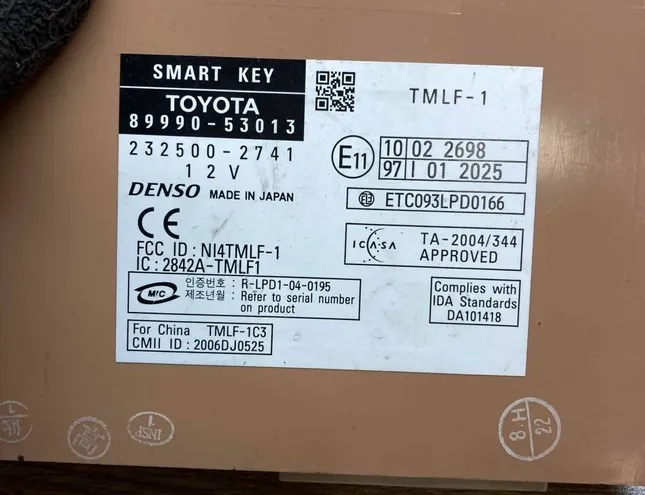 LEXUS IS XE20 (2005-2013) Unité de commande sans clé 8999053013,2325002741 34345309