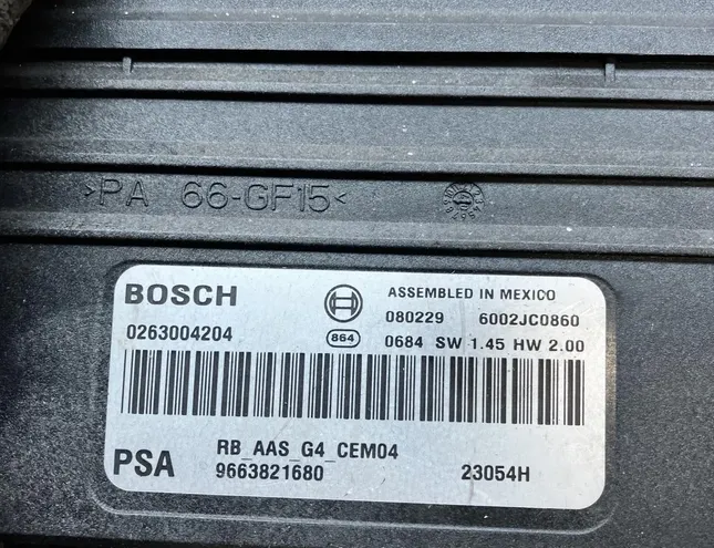 CITROËN C4 Picasso 1 generation (2006-2013) Unité de contrôle de distance de stationnement PDC 9663821680,6002JC0860,0263004204 34296513