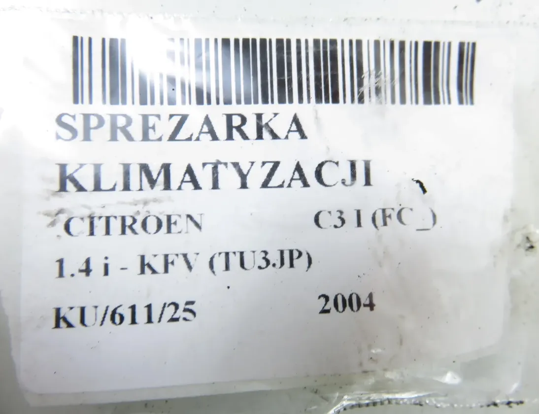 CITROËN C3 1 generation (2002-2010) Pompe de climatisation 9655191680 33583853