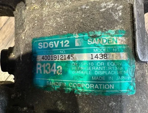 PEUGEOT 307 1 generation (2001-2008) Pompe de climatisation SD6V12,1438,4001912145 34567012