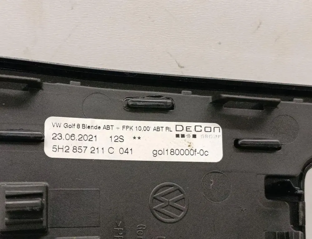 VOLKSWAGEN Golf 3 generation (1991-1998) Garniture du compteur de vitesse du groupe d'instruments 5H2857211C 30330433