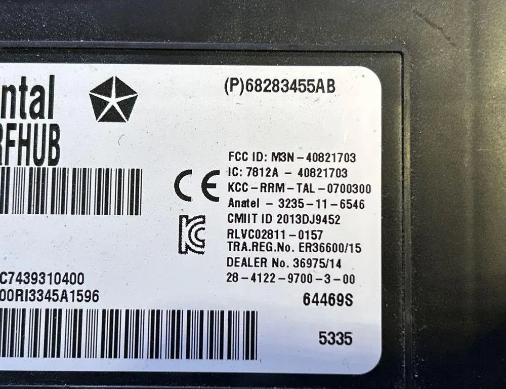 DODGE Challenger 3 generation (2008-2024) Unité de commande sans clé 68283455AB,ER3660015,3697514,3235116546,7812A40821703,40821703 35010628
