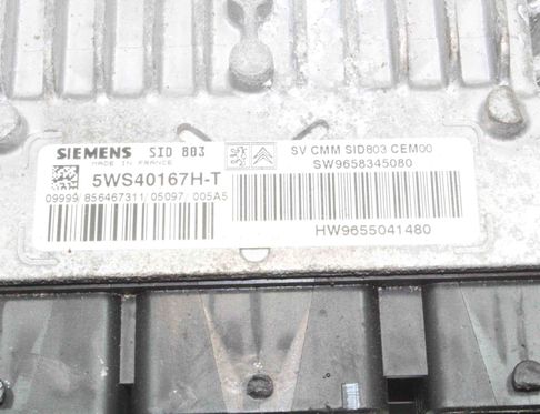 PEUGEOT 407 1 generation (2004-2010) Calculateur d'unité de commande du moteur 9658345080,9655041480,5WS40167H 23864034