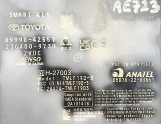 TOYOTA RAV4 5 generation (XA50) (2018-2024) Unité de contrôle 89990-42551 32805039