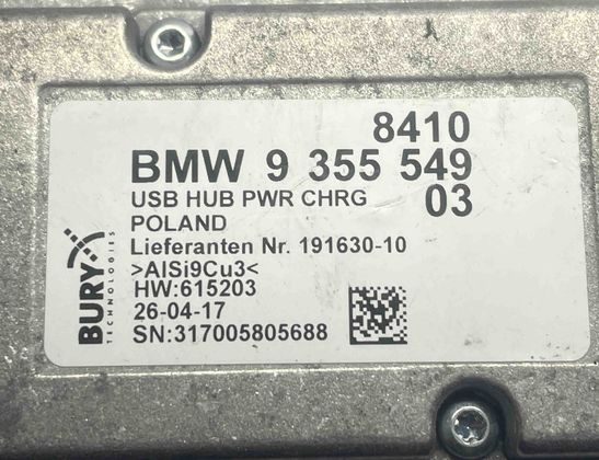 BMW 3 Series F30/F31 (2011-2020) Unité de contrôle USB/AUX 9355549,84109355549 29574133