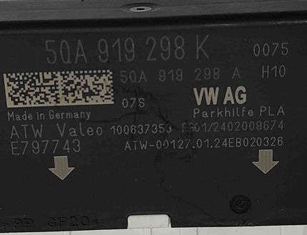 VOLKSWAGEN Tiguan 2 generation (2016-2024) Unité de contrôle de distance de stationnement PDC 5QA919298K,5QA919298A,100637353 28259492