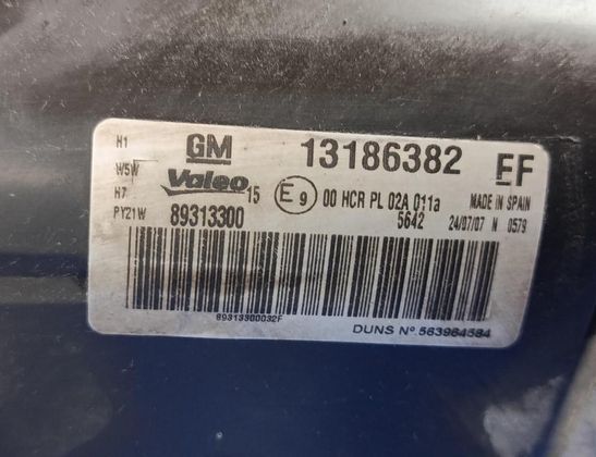 OPEL Corsa D (2006-2020) Phare avant droit 13186382EF 32928381